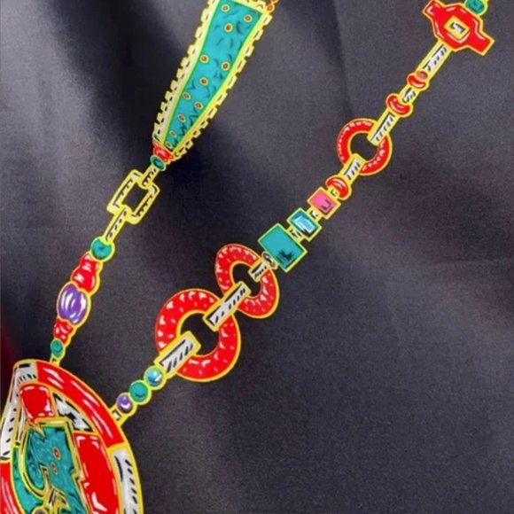 NWOT CARTIER Must de Cartier 100% Silk Scarf Jewelry Motif 32” x 32” - Picture 6 of 13